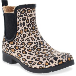 imageChooka Womens Waterproof Chelsea Bootie  Plush Lined SlipOn Rain Ankle BootsTan