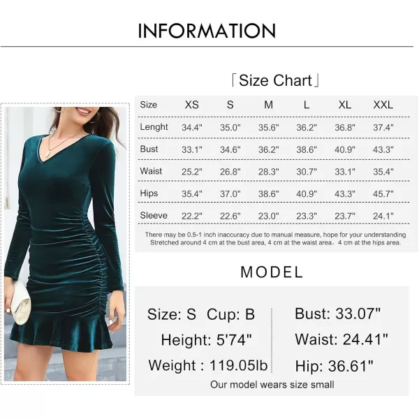 Byinns Women's 2024 Sexy Mini Dress Knit Ruched Long Sleeve Ruffle Bodycon Dress Club Date Night Cocktail Party Dresses