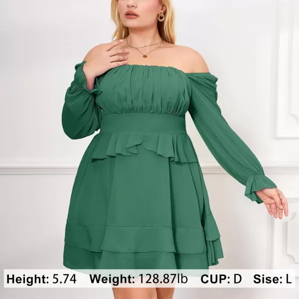 Byinns Women's Summer Ruffle Dress Sundresses Tiered Dress Off Shoulder Smocked Sleeveless 2024 Trendy Flowy Dresses