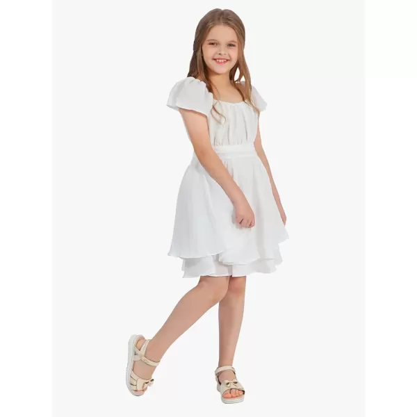 EXLURA Casual Short Cap Sleeve Girls Tie Back A Line Ruffle Hem Junior Teenage Kids Short Mini Dress Size 6-15 Years