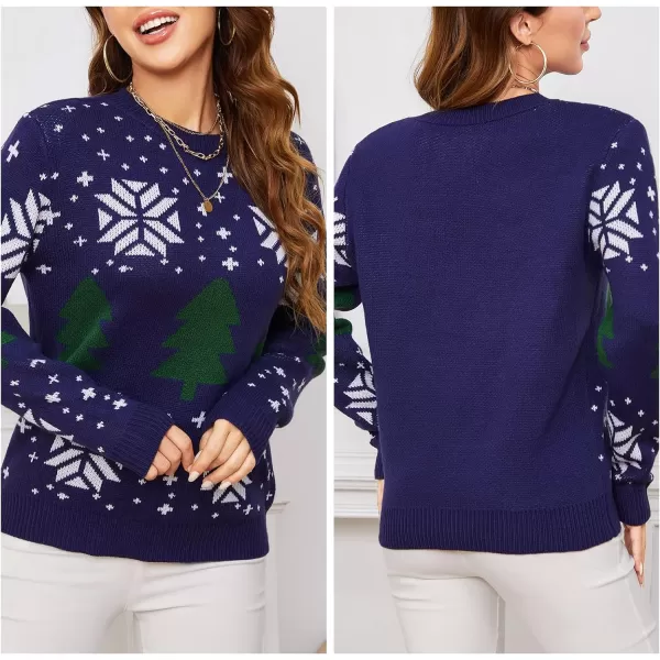 EXLURA Patterns Reindeer Ugly Christmas Sweater Jumper Pullover Tops