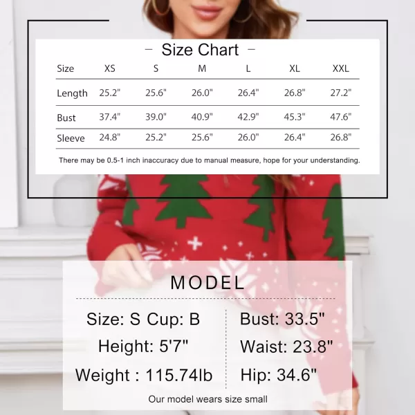 EXLURA Patterns Reindeer Ugly Christmas Sweater Jumper Pullover Tops
