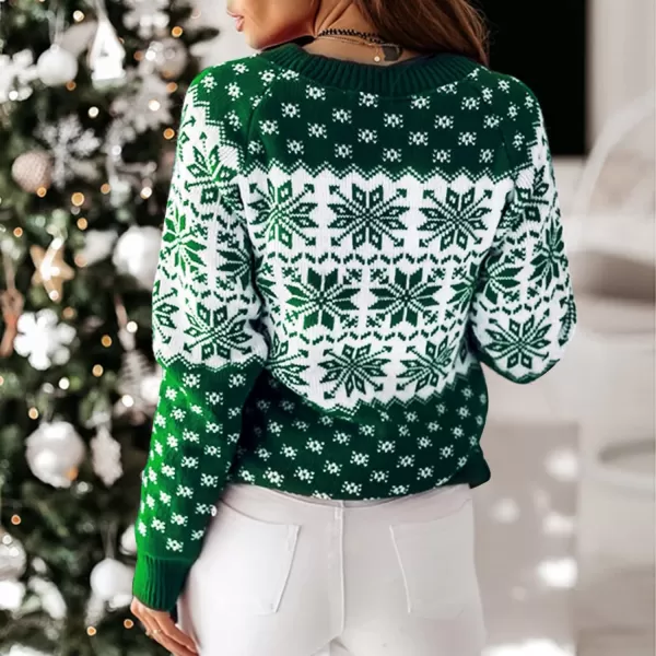 EXLURA Patterns Reindeer Ugly Christmas Sweater Jumper Pullover Tops