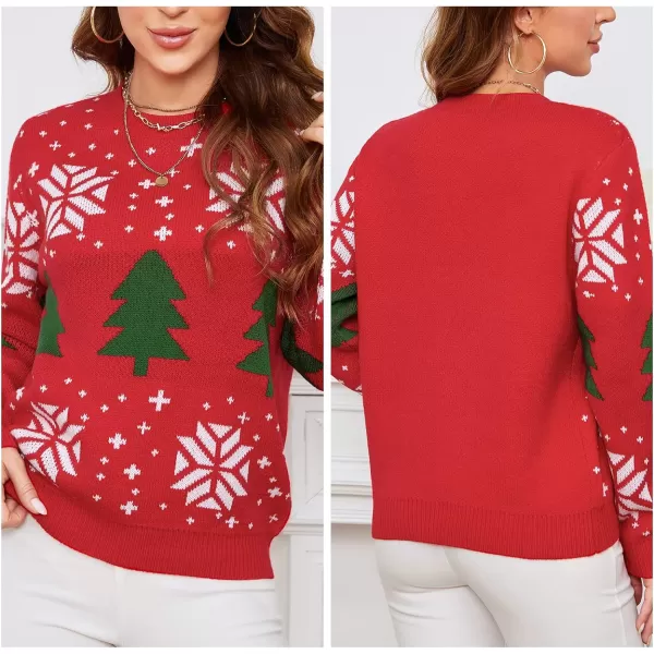 EXLURA Patterns Reindeer Ugly Christmas Sweater Jumper Pullover Tops