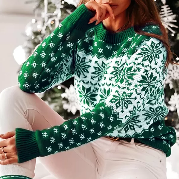 EXLURA Patterns Reindeer Ugly Christmas Sweater Jumper Pullover Tops