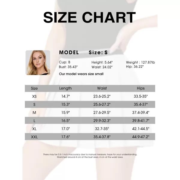 EXLURA Women 2024 Girls High Waist A-Line Pleated Mini Skirt Skort Skater Tennis Skirt Lining Shorts