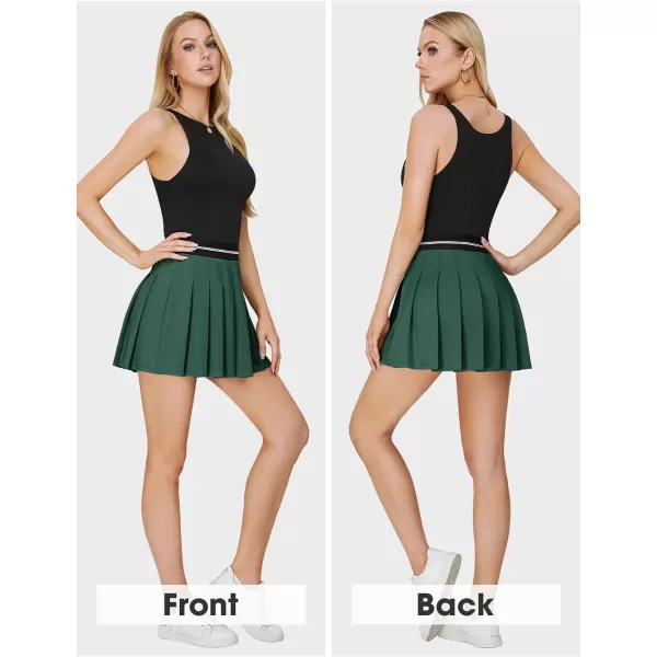 EXLURA Women 2024 Girls High Waist A-Line Pleated Mini Skirt Skort Skater Tennis Skirt Lining Shorts