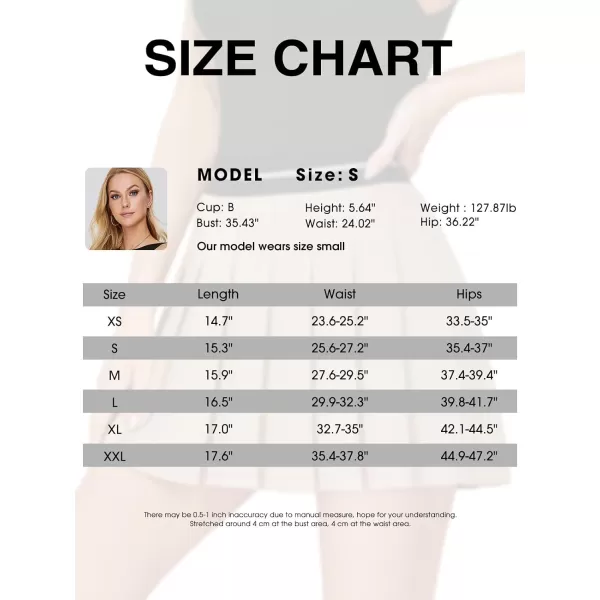 EXLURA Women 2024 Girls High Waist A-Line Pleated Mini Skirt Skort Skater Tennis Skirt Lining Shorts