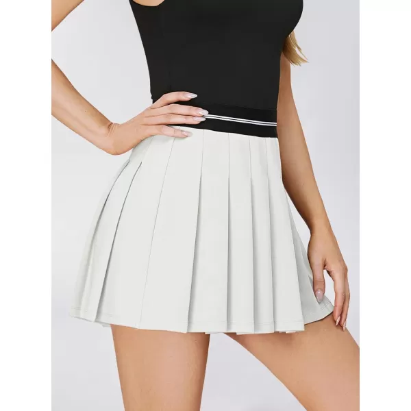 EXLURA Women 2024 Girls High Waist A-Line Pleated Mini Skirt Skort Skater Tennis Skirt Lining Shorts
