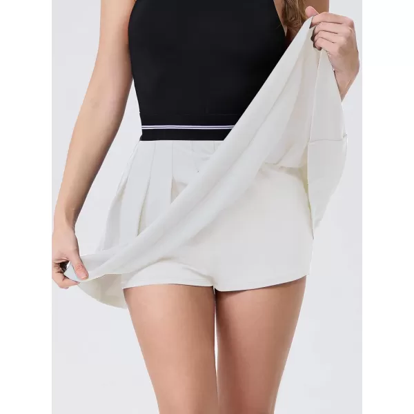 EXLURA Women 2024 Girls High Waist A-Line Pleated Mini Skirt Skort Skater Tennis Skirt Lining Shorts