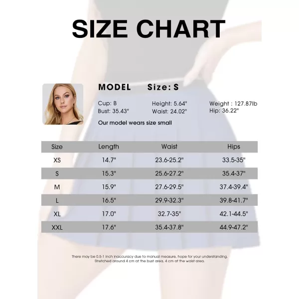 EXLURA Women 2024 Girls High Waist A-Line Pleated Mini Skirt Skort Skater Tennis Skirt Lining Shorts