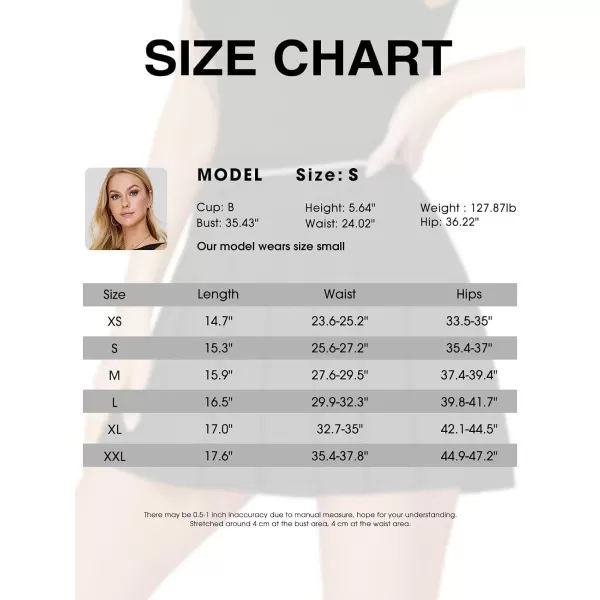 EXLURA Women 2024 Girls High Waist A-Line Pleated Mini Skirt Skort Skater Tennis Skirt Lining Shorts