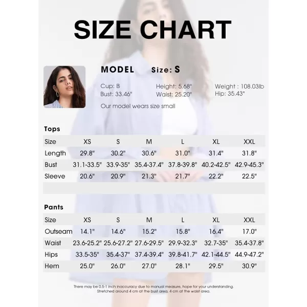 EXLURA Women's 2 Piece Outfits Long Sleeve Button Down Shirts Matching Short Sets Maternity Lounge Pajama Gym Workout 2024