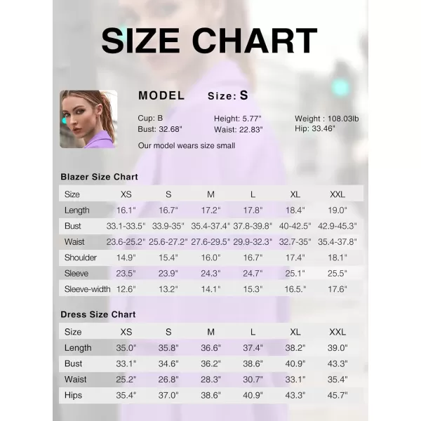 EXLURA Women's 2024 Business Casual Blazer Suit Dress Sets Work Office Two Piece Outfits