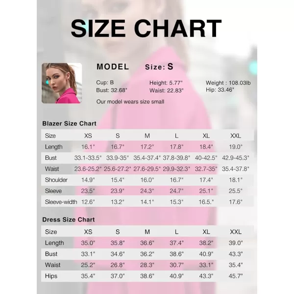 EXLURA Women's 2024 Business Casual Blazer Suit Dress Sets Work Office Two Piece Outfits