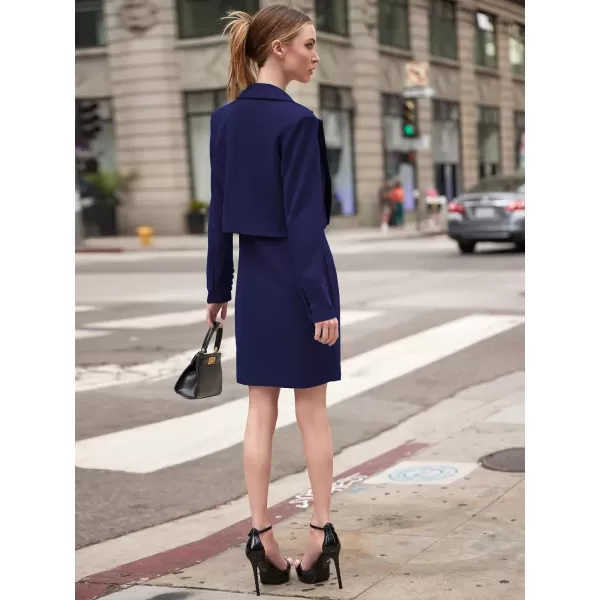 EXLURA Women's 2024 Business Casual Blazer Suit Dress Sets Work Office Two Piece Outfits