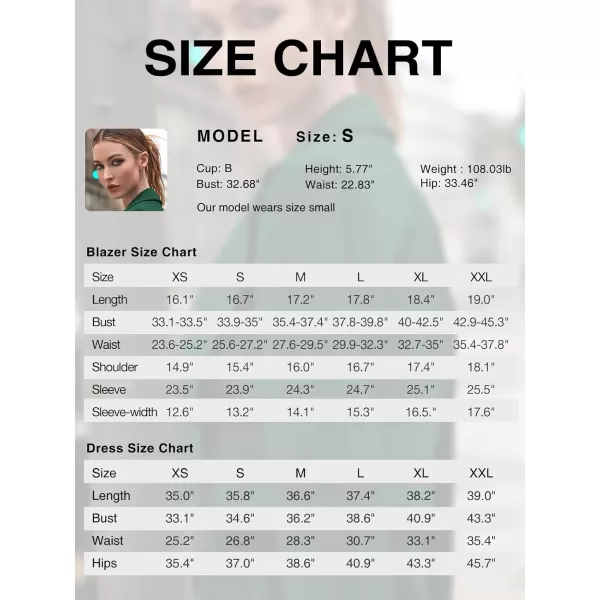 EXLURA Women's 2024 Business Casual Blazer Suit Dress Sets Work Office Two Piece Outfits
