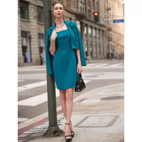 EXLURA Women's 2024 Business Casual Blazer Suit Dress Sets Work Office Two Piece Outfits