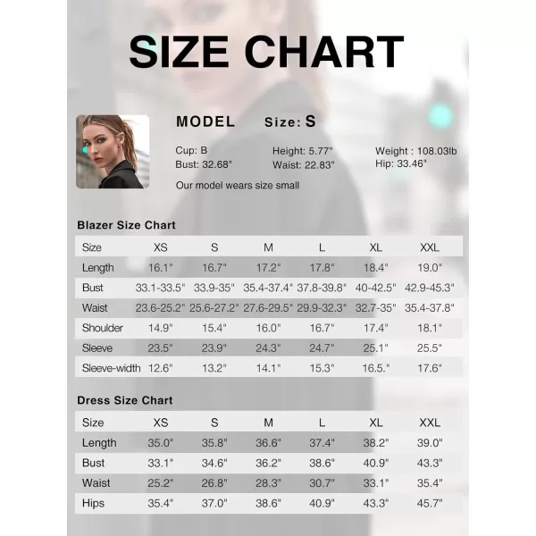 EXLURA Women's 2024 Business Casual Blazer Suit Dress Sets Work Office Two Piece Outfits