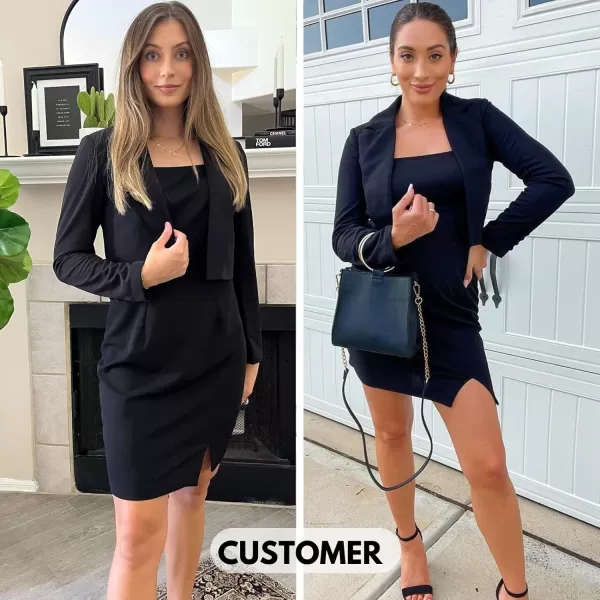 EXLURA Women's 2024 Business Casual Blazer Suit Dress Sets Work Office Two Piece Outfits