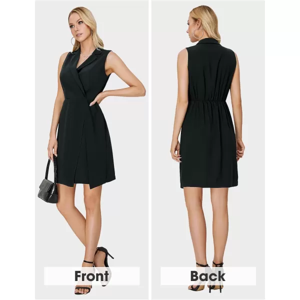 EXLURA Women's 2024 Long Sleeve Wrap V Neck Bodycon Formal Work Dress Ruched Cocktail Mini Dress Elegant Teacher Dresses