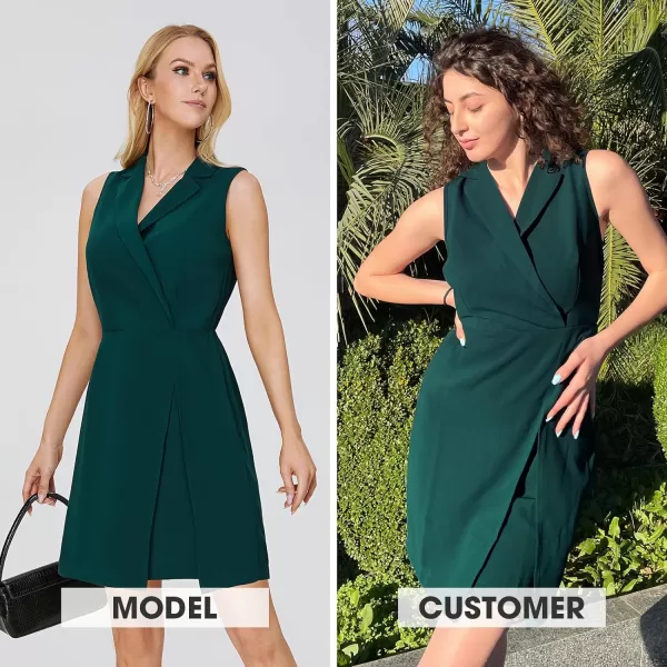EXLURA Women's 2024 Long Sleeve Wrap V Neck Bodycon Formal Work Dress Ruched Cocktail Mini Dress Elegant Teacher Dresses