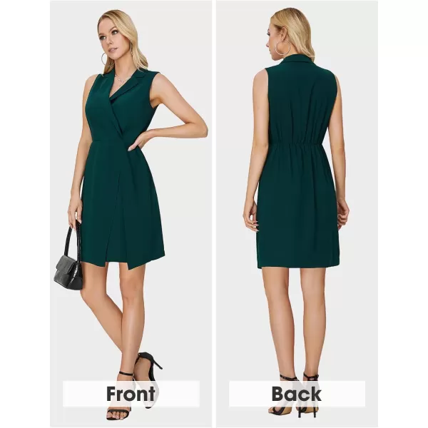 EXLURA Women's 2024 Long Sleeve Wrap V Neck Bodycon Formal Work Dress Ruched Cocktail Mini Dress Elegant Teacher Dresses