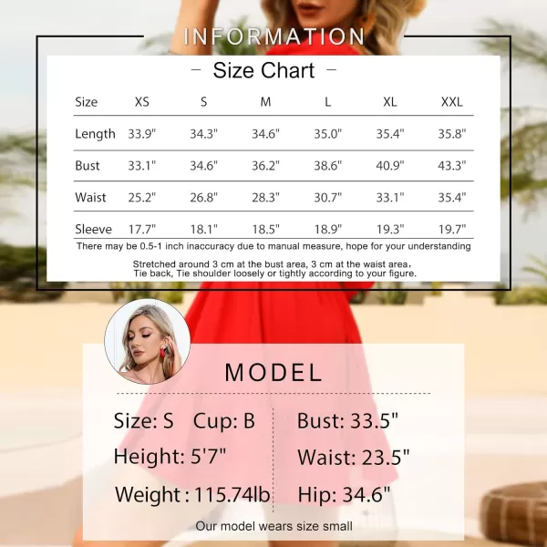 EXLURA Women's 2024 Summer Lantern Short Sleeve Tie Back Casual Dresses Square Neck Off Shoulder A-Line Vintage Mini Dress
