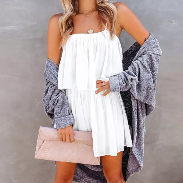 EXLURA Womens 2024 Summer Romper Dress Spaghetti Strap Pleated Fashion Short Jumpsuit Outfits