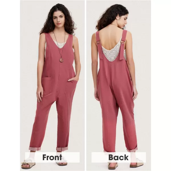 EXLURA Womens High Roller Denim Bib Jumpsuits Casual Loose Sleeveless Baggy Overalls Jeans Pants Jumpers with Pockets