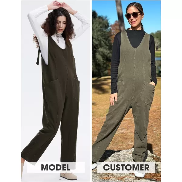 EXLURA Womens High Roller Denim Bib Jumpsuits Casual Loose Sleeveless Baggy Overalls Jeans Pants Jumpers with Pockets