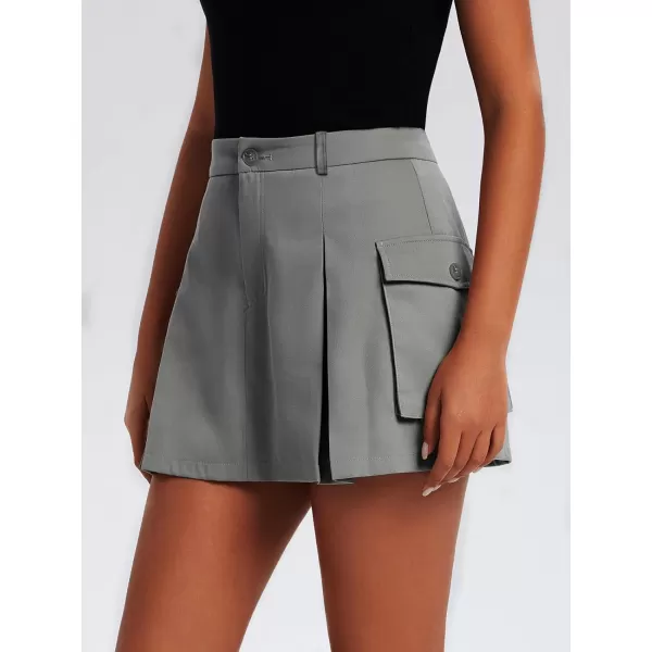 EXLURA Women's Mini Cargo Skirt 2024 High Waisted Activewear Skort Summer Y2K Skirt Shorts with Flap Pockets