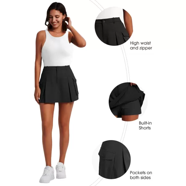EXLURA Women's Mini Cargo Skirt 2024 High Waisted Activewear Skort Summer Y2K Skirt Shorts with Flap Pockets