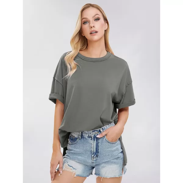 EXLURA Womens Oversized T Shirt Casual Short Sleeve Loose Maternity Tops Summer Crewneck Tunic Plus Size Gym Workout Top 2024