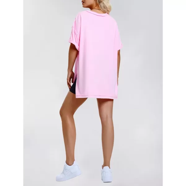 EXLURA Womens Oversized T Shirt Casual Short Sleeve Loose Maternity Tops Summer Crewneck Tunic Plus Size Gym Workout Top 2024
