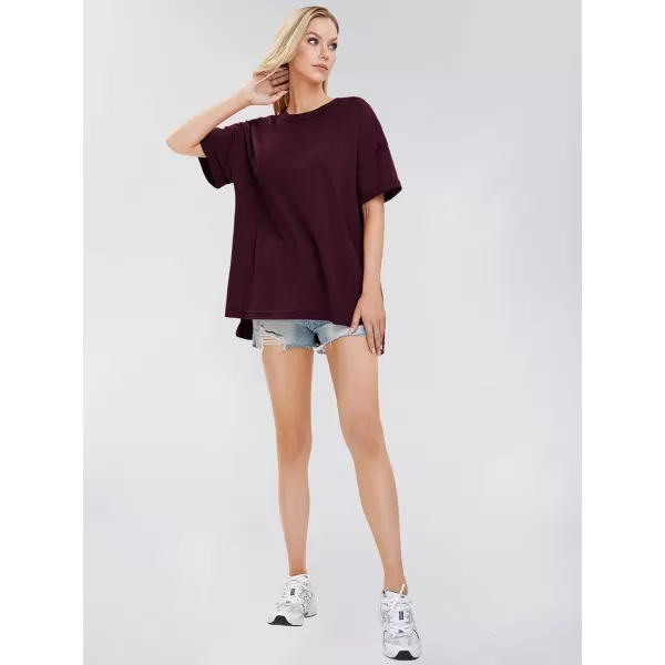 EXLURA Womens Oversized T Shirt Casual Short Sleeve Loose Maternity Tops Summer Crewneck Tunic Plus Size Gym Workout Top 2024