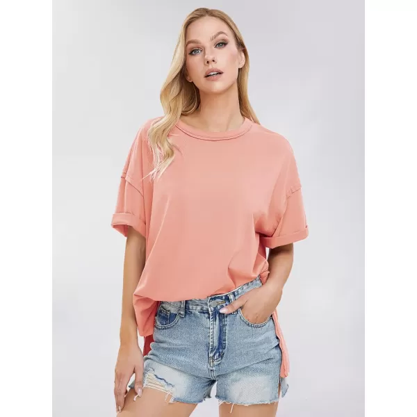EXLURA Womens Oversized T Shirt Casual Short Sleeve Loose Maternity Tops Summer Crewneck Tunic Plus Size Gym Workout Top 2024