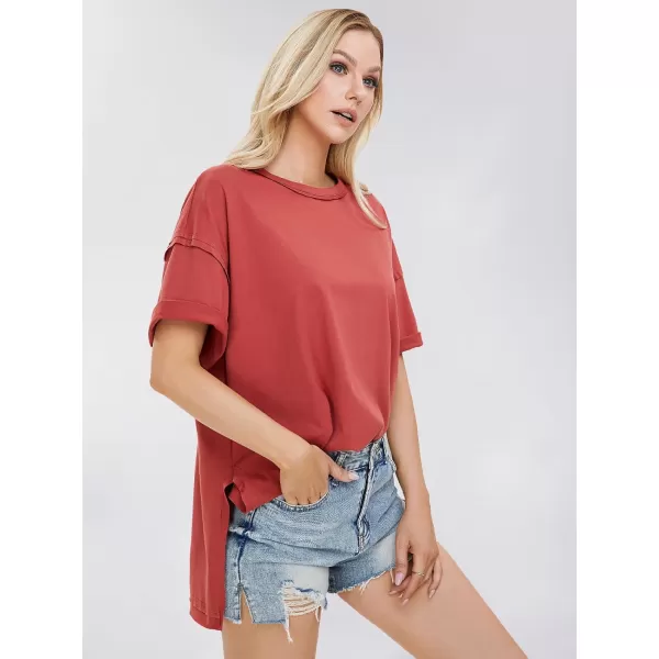EXLURA Womens Oversized T Shirt Casual Short Sleeve Loose Maternity Tops Summer Crewneck Tunic Plus Size Gym Workout Top 2024