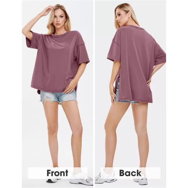 EXLURA Womens Oversized T Shirt Casual Short Sleeve Loose Maternity Tops Summer Crewneck Tunic Plus Size Gym Workout Top 2024