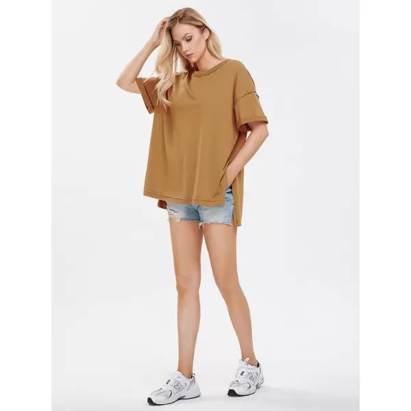 EXLURA Womens Oversized T Shirt Casual Short Sleeve Loose Maternity Tops Summer Crewneck Tunic Plus Size Gym Workout Top 2024