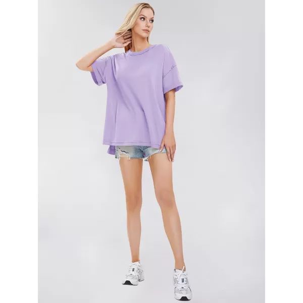 EXLURA Womens Oversized T Shirt Casual Short Sleeve Loose Maternity Tops Summer Crewneck Tunic Plus Size Gym Workout Top 2024