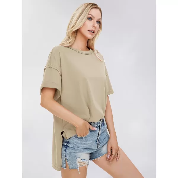 EXLURA Womens Oversized T Shirt Casual Short Sleeve Loose Maternity Tops Summer Crewneck Tunic Plus Size Gym Workout Top 2024