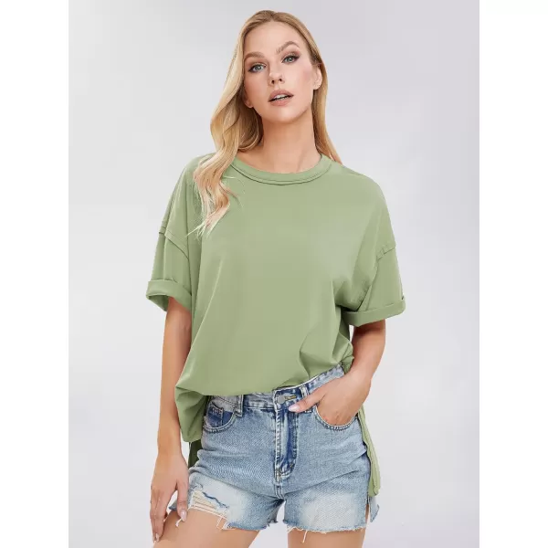 EXLURA Womens Oversized T Shirt Casual Short Sleeve Loose Maternity Tops Summer Crewneck Tunic Plus Size Gym Workout Top 2024