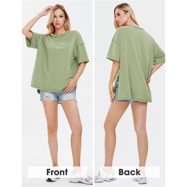 EXLURA Womens Oversized T Shirt Casual Short Sleeve Loose Maternity Tops Summer Crewneck Tunic Plus Size Gym Workout Top 2024