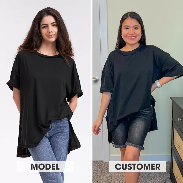 EXLURA Womens Oversized T Shirt Casual Short Sleeve Loose Maternity Tops Summer Crewneck Tunic Plus Size Gym Workout Top 2024
