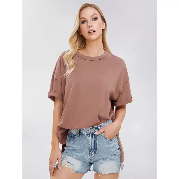 EXLURA Womens Oversized T Shirt Casual Short Sleeve Loose Maternity Tops Summer Crewneck Tunic Plus Size Gym Workout Top 2024