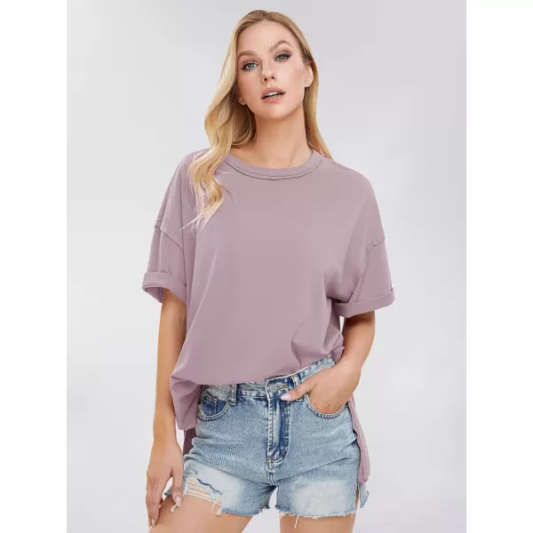 EXLURA Womens Oversized T Shirt Casual Short Sleeve Loose Maternity Tops Summer Crewneck Tunic Plus Size Gym Workout Top 2024