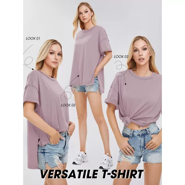EXLURA Womens Oversized T Shirt Casual Short Sleeve Loose Maternity Tops Summer Crewneck Tunic Plus Size Gym Workout Top 2024