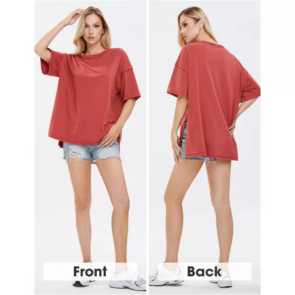 EXLURA Womens Oversized T Shirt Casual Short Sleeve Loose Maternity Tops Summer Crewneck Tunic Plus Size Gym Workout Top 2024