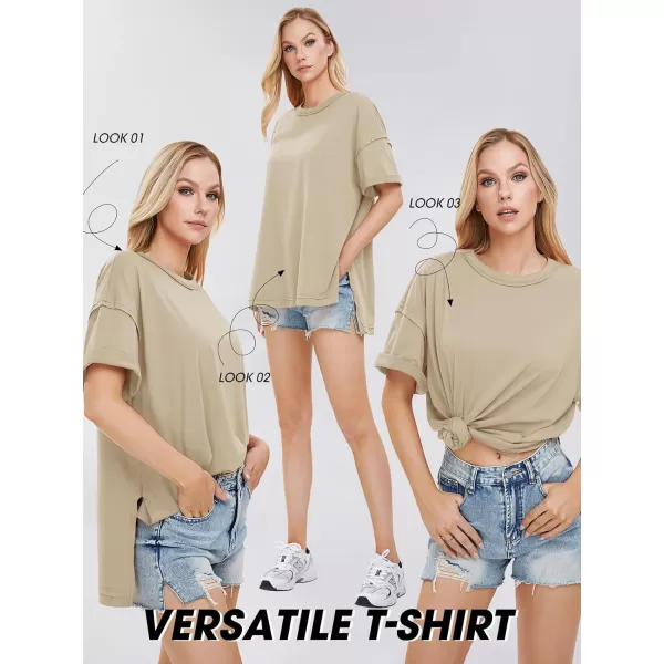 EXLURA Womens Oversized T Shirt Casual Short Sleeve Loose Maternity Tops Summer Crewneck Tunic Plus Size Gym Workout Top 2024